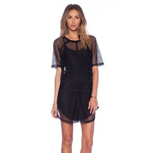 NWT NBD IT GIRL Black Mesh Net Shift Dress REVOLVE